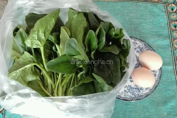 菠菜炒鸡蛋的做法图解1