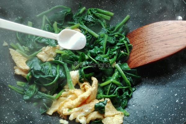 菠菜炒鸡蛋的做法图解10