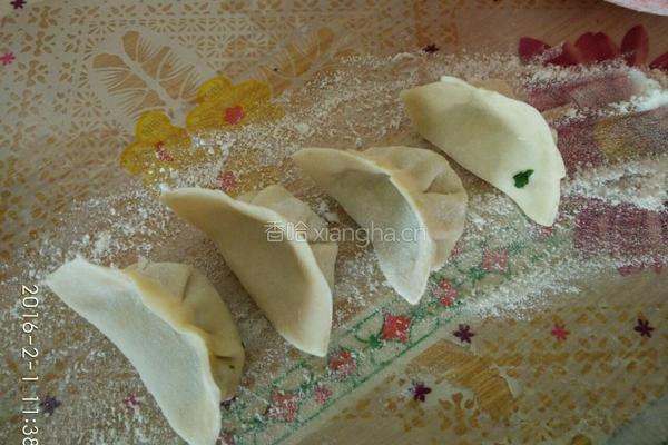 宝宝水饺 -肝粉油菜猪肉胡萝卜的做法图解12