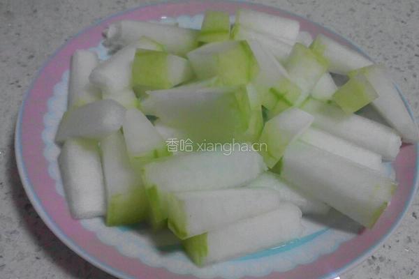 冬瓜戏虾米的做法图解2