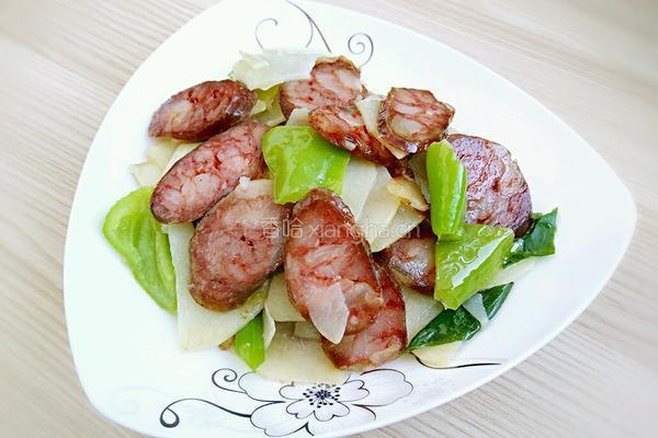土豆片炒风干肠的做法图解9