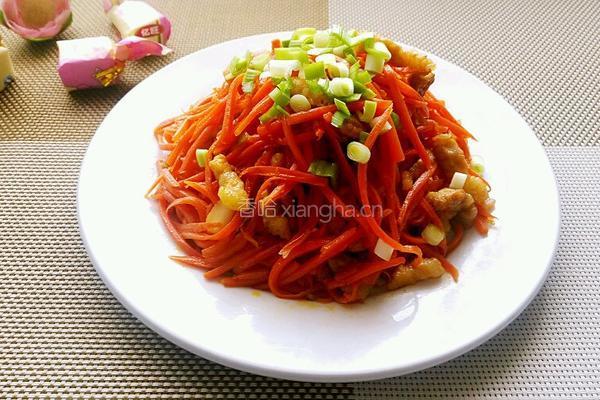 胡萝卜炒肉丝的做法图解9