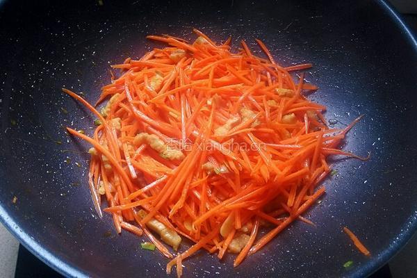胡萝卜炒肉丝的做法图解7