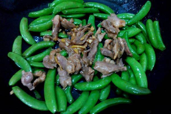 瘦肉炒甜豆的做法图解9