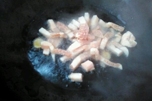 荠菜肉丝炒年糕的做法图解7