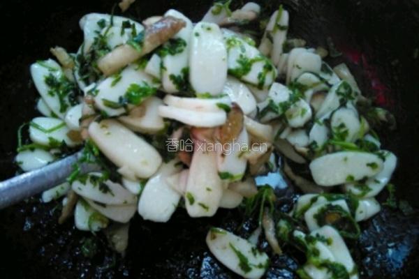 荠菜肉丝炒年糕的做法图解20