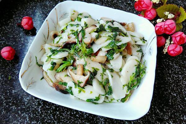 荠菜肉丝炒年糕的做法图解23