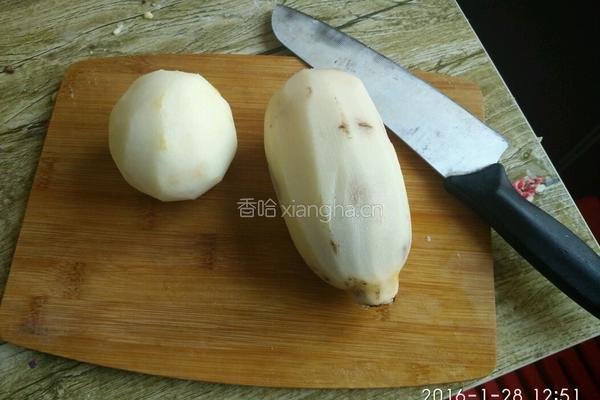 梨藕豆沙包 的做法图解1