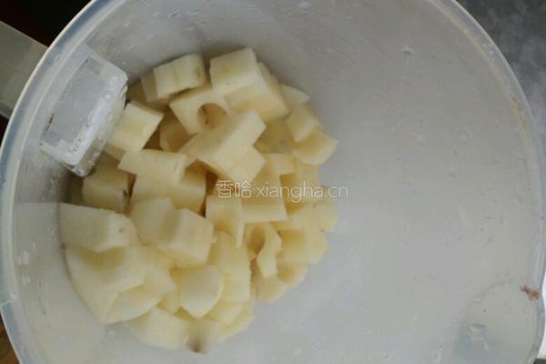 梨藕豆沙包 的做法图解2
