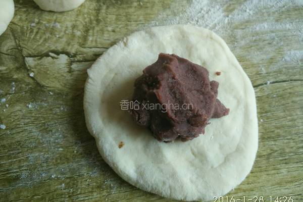 梨藕豆沙包 的做法图解7