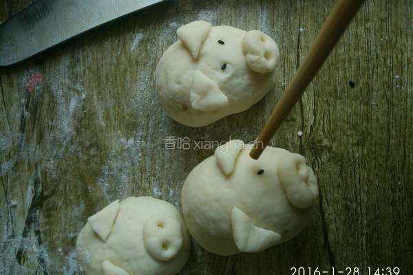 梨藕豆沙包 的做法图解13