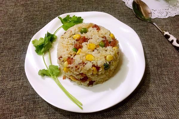 腊肠炒饭的做法图解7