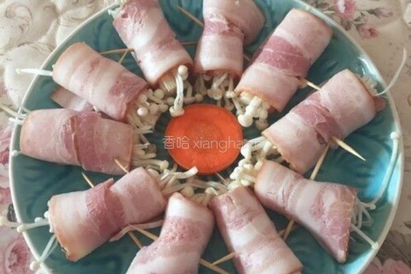 培根金针菇的做法图解2