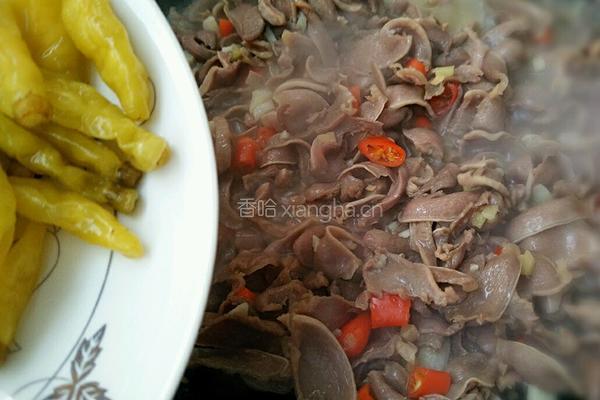 泡椒爆炒鸡胗的做法图解6