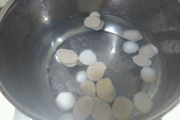 菜心丸子汤的做法图解3