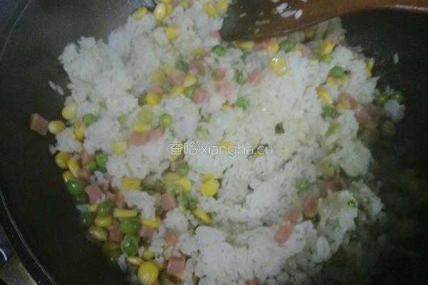五彩炒饭的做法图解8
