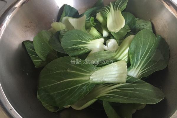 虾皮油菜的做法图解5