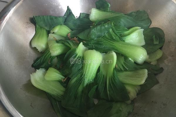 虾皮油菜的做法图解6