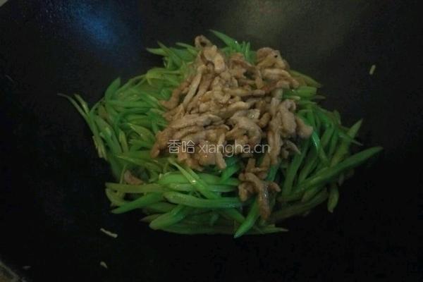 豆角炒肉的做法图解5