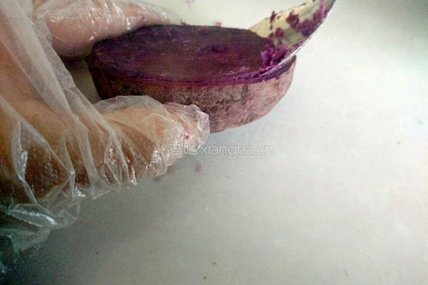 紫薯糯米团的做法图解3