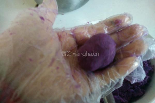 紫薯糯米团的做法图解6