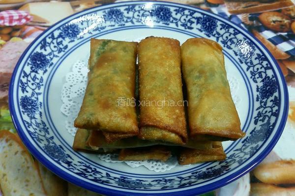 荠菜虾仁春卷(芥末味)的做法图解11