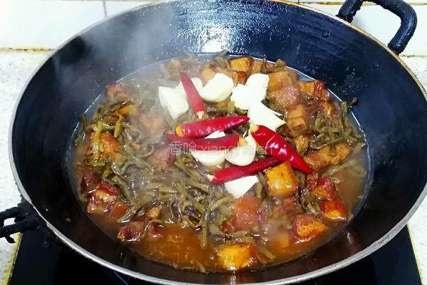 干豇豆红烧肉的做法图解13