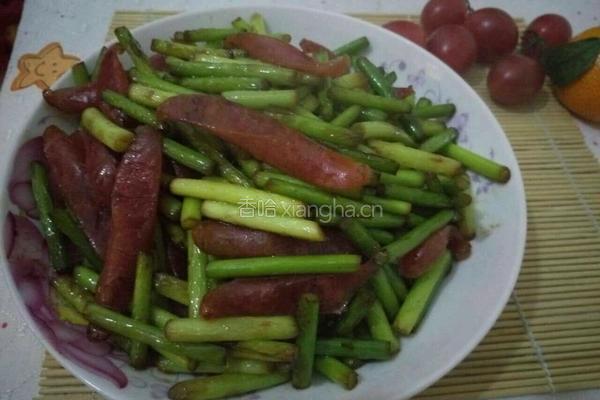 蒜苔腊肠的做法图解5