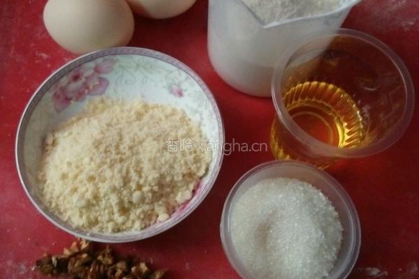 酥粒分蛋海绵蛋糕的做法图解1
