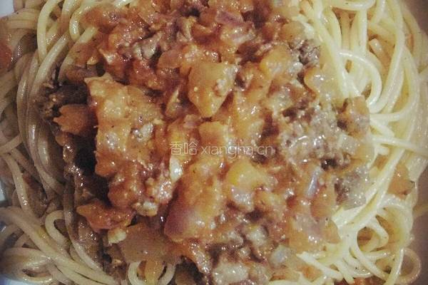 番茄牛肉意大利面的做法图解4