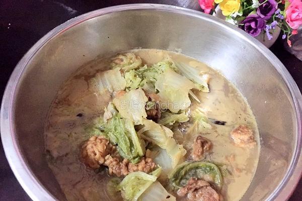 白菜炖酥肉的做法图解7