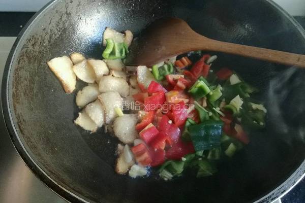 腊肉炒香干的做法图解4