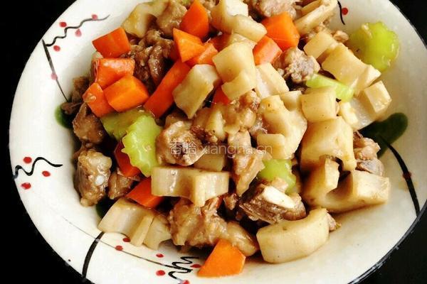 肉炒藕丁的做法图解5