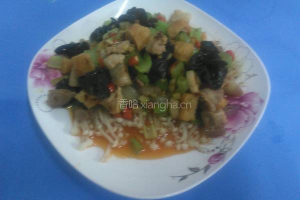 肉末金针菇的做法图解1