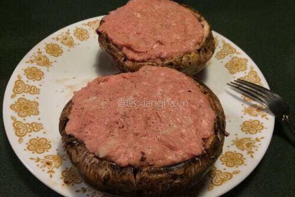 鲜烤香菇酿肉的做法图解6