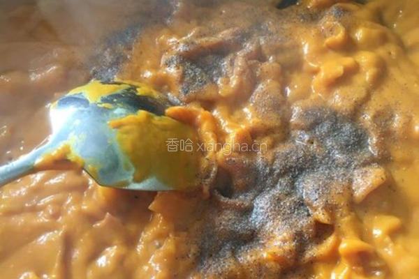 南瓜培根意面的做法图解8