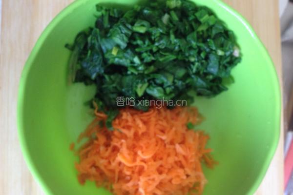菠菜胡萝卜鸡蛋饼的做法图解5
