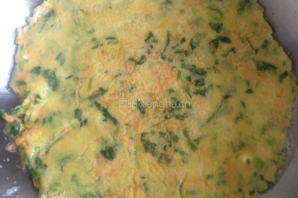 菠菜胡萝卜鸡蛋饼的做法图解10