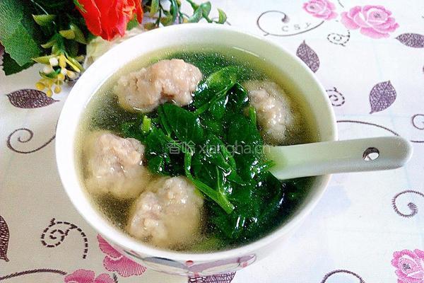 豆苗肉丸汤的做法图解8