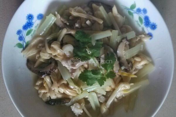 黄花菜炝蘑菇肉丝的做法图解11