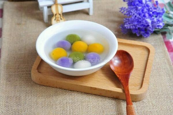 蔬果彩色汤圆的做法图解5
