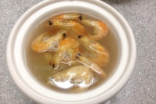 虾干瑶柱粥的做法图解3