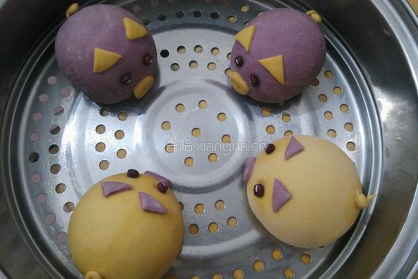 小猪豆沙包的做法图解8