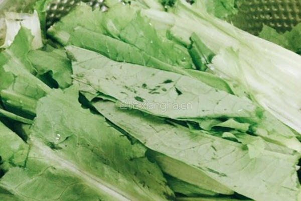 豆豉炒油麦菜的做法图解1