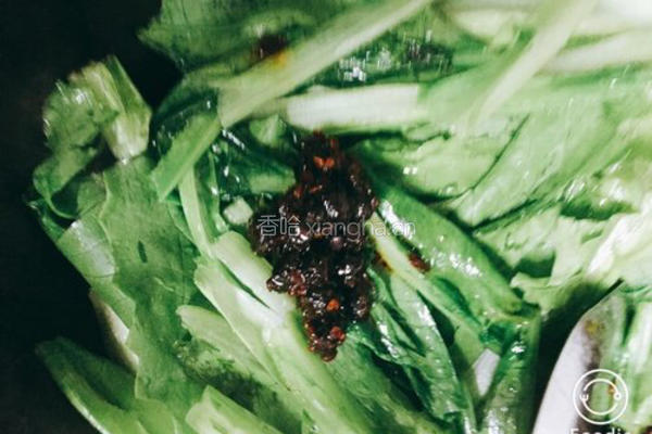 豆豉炒油麦菜的做法图解6