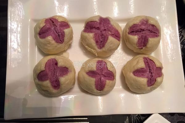 紫薯开花馒头的做法图解6