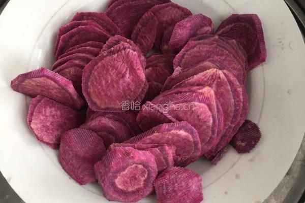 紫薯开花馒头的做法图解2
