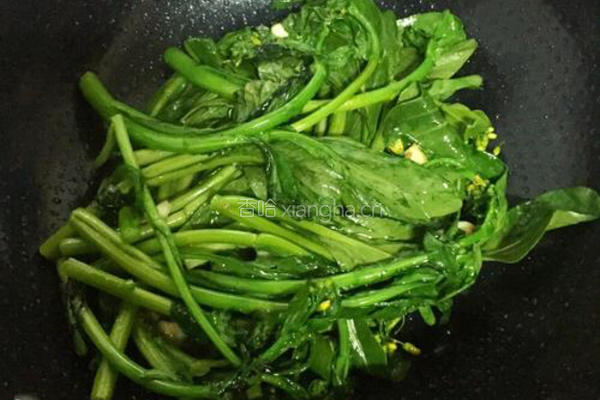 清炒油菜花的做法图解4