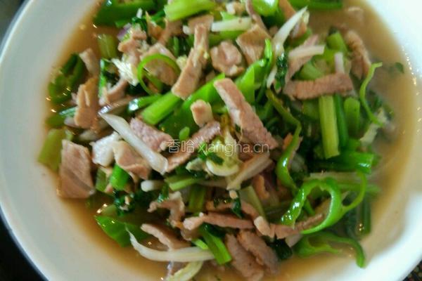 芹菜炒肉的做法图解5
