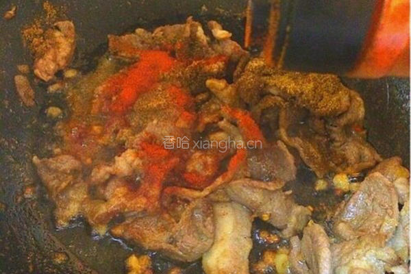大葱炒孜然羊肉的做法图解4